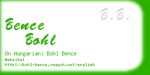 bence bohl business card